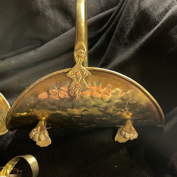 Home Interiors 3 piece Brass Decor 2 month no baskets - 1 bow w/Holly Leaves - Picture 5 of 12